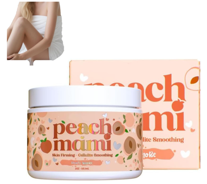 Crema corporal reafirmante Peach Mami con su caja