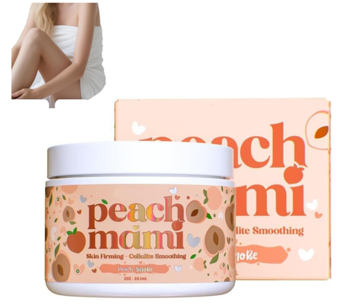 Crema corporal reafirmante Peach Mami con su caja